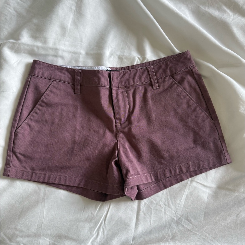 Volcom Purple Shorts Casual Cotton Twill